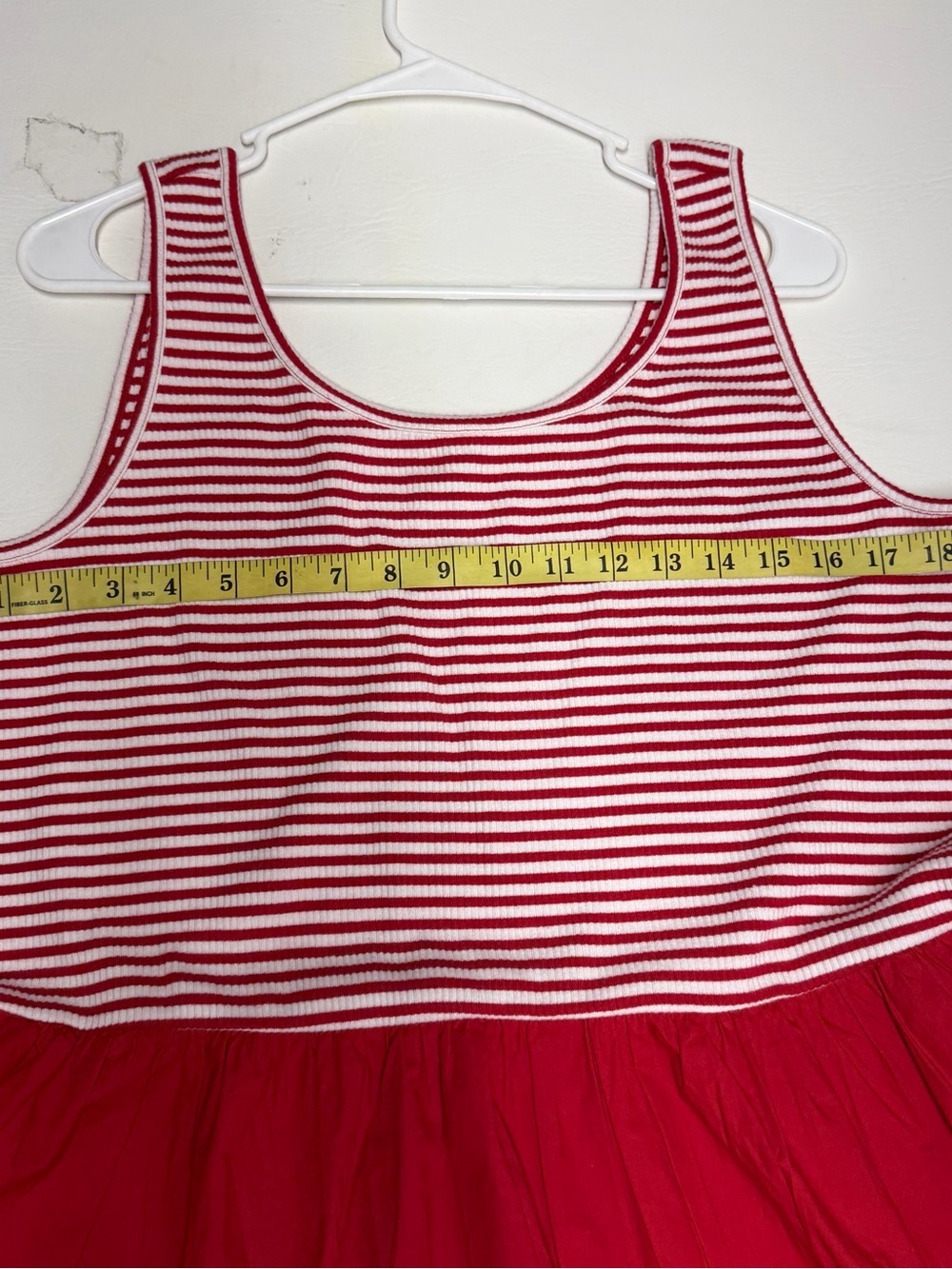Talbots Red and White Striped midi dress size xl nwt - Picture 5 of 10